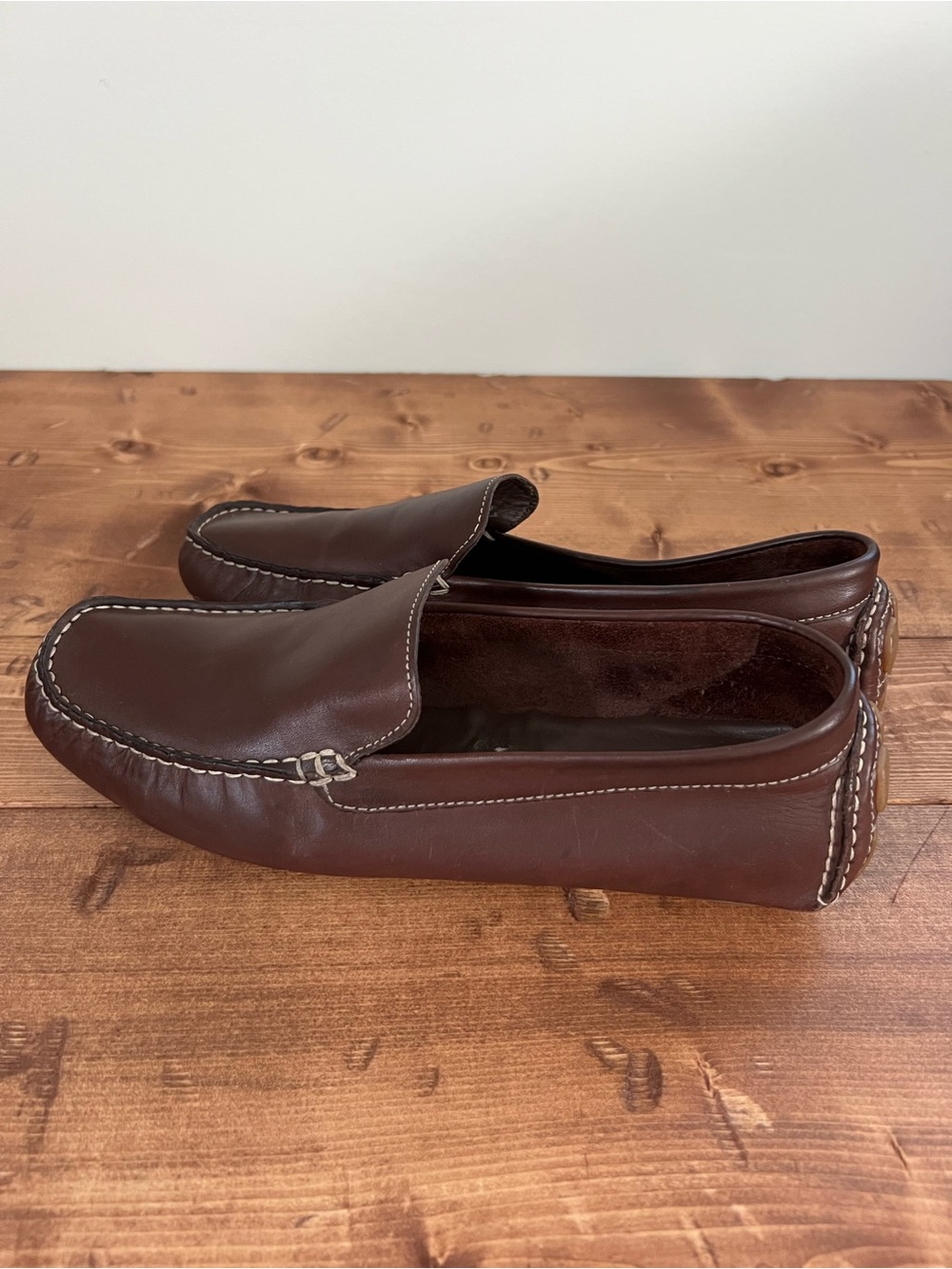 Cole Haan Brown Leather Driving Moccasins Slip On Loafers Women’s Size 8.5B - Picture 2 of 10